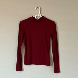 Planet Gold Red Fitted Long Sleeve Tee